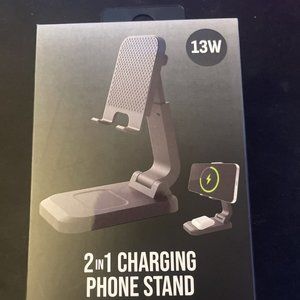 Vivitar 2 In 1 Charging Phone Stand Wireless And Plug In Phone Charger 13W